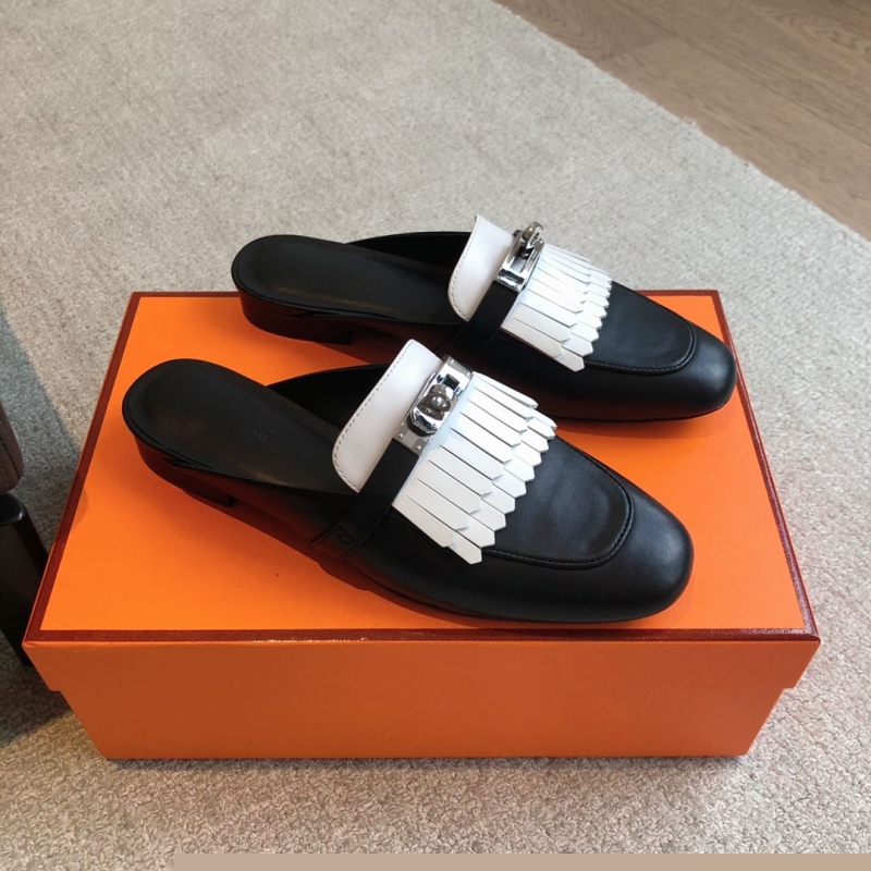 H**mes leather shoes